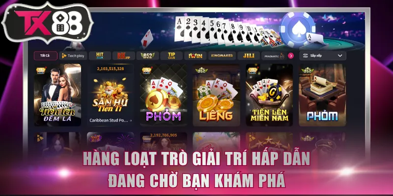 Hàng loạt trò giải trí hấp dẫn đang chờ bạn khám phá