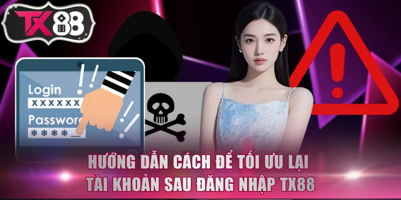 Hướng dẫn cách để tối ưu lại tài khoản sau đăng nhập TX88