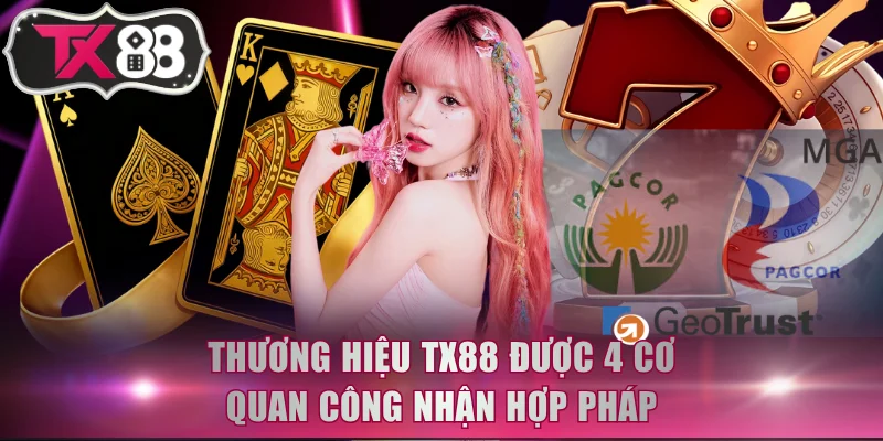 Thương hiệu TX88 được 4 cơ quan công nhận hợp pháp